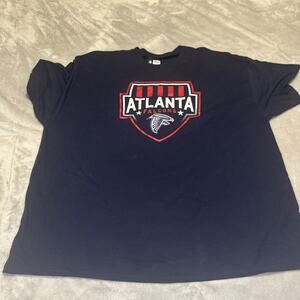 NFL Team Apparel Atlanta Falcons‎ T-Shirt Size 3XL Blue Red White Short Sleeve